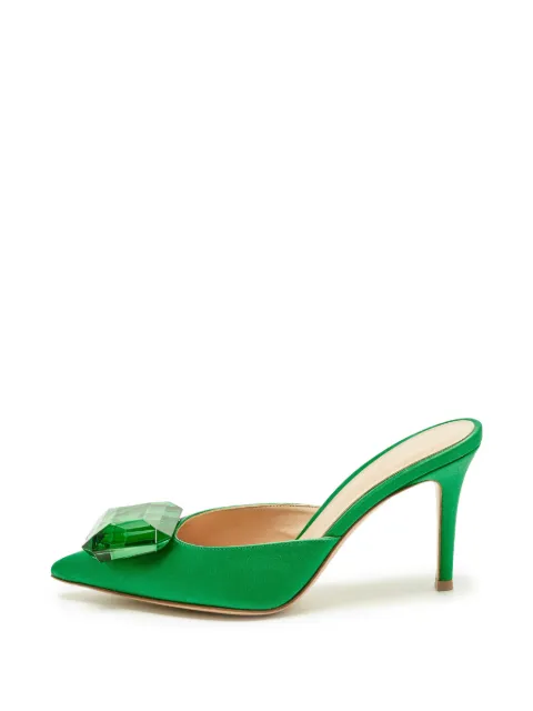 Gianvito Rossi Jaipur jewel-embellished mules Green 1285590