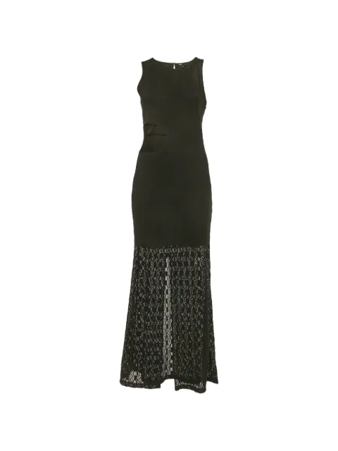 Maje lace cutaway semi-sheer maxi dress Black 1271846
