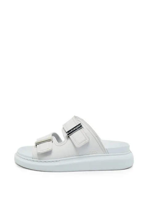 Alexander McQueen Pre-Owned Birke buckle slides White 1353018