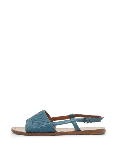 Bottega Veneta Pre-Owned Intrecciato slingback sandals Blue 1333136