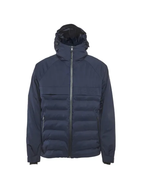BOSS logo-print hooded padded jacket Blue 1288741