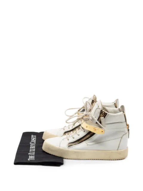 Giuseppe Zanotti Vintage double-zipper high-top sneakers White 684330