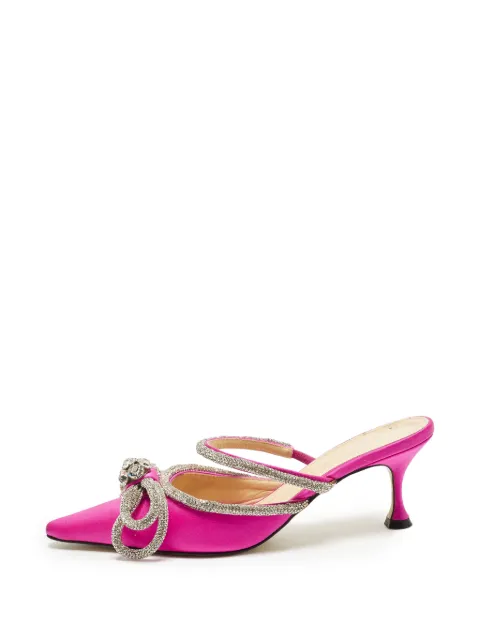MACH & MACH Double Bow heeled mules Pink 1285610