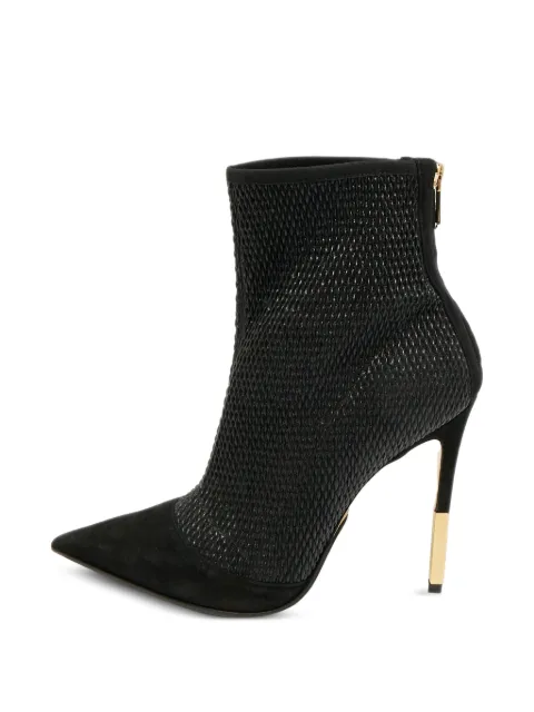 Balmain Pre-Owned suede panelled ankle boots Black 1323534