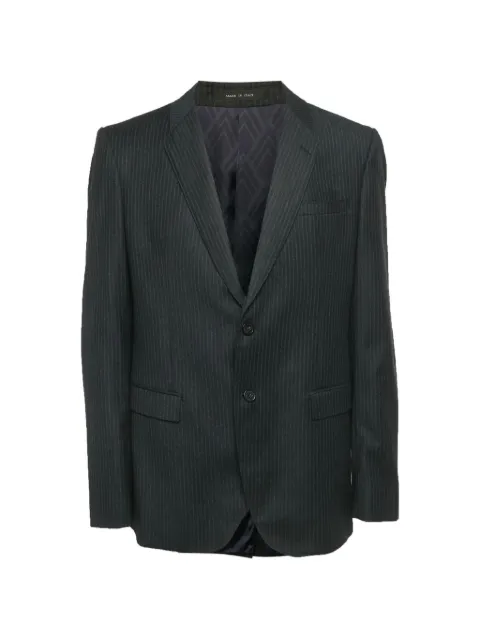 Emporio Armani Pre-Owned pinstripe-print blazer Grey 1275807