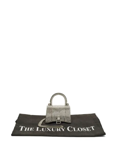 Balenciaga Pre-Owned Hourglass crystal tote bag Silver 1262984