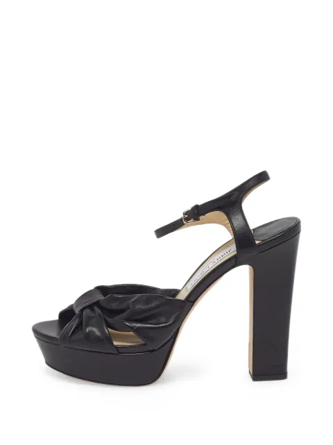 Jimmy Choo Pre-Owned Heloise knot sandals Black 1290090