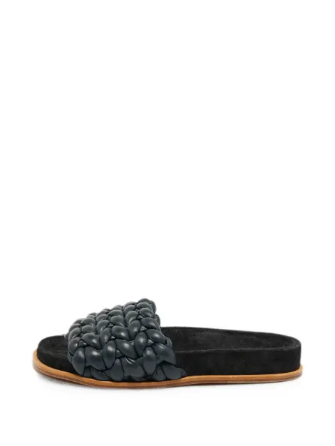 Chloé Pre-Owned Kacey woven slides Blue 1333028