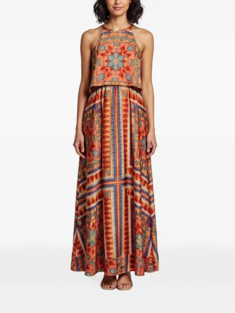 Torn By Ronny Kobo floral paisley-print maxi dress Orange 1346325