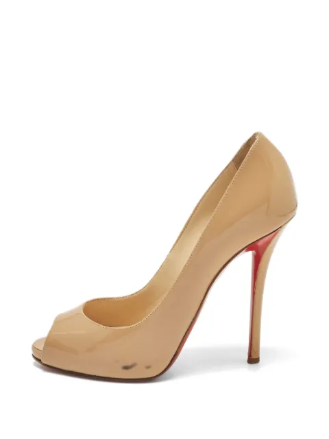 Christian Louboutin Pre-Owned Emmanuelle peep-toe pumps Neutrals 1324809