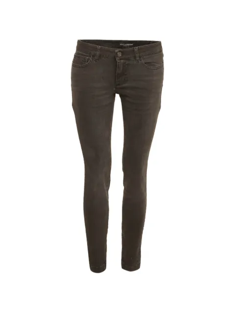 Dolce & Gabbana Pre-Owned faded-finish skinny jeans Grey 1307014