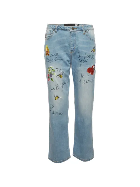 Love Moschino appliqué print jeans Blue 1327863