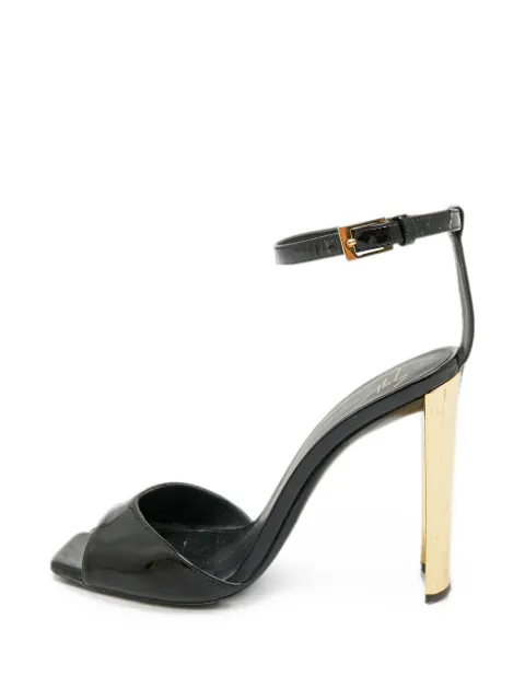Giuseppe Zanotti Vintage patent leather ankle strap sandals Black 1267012