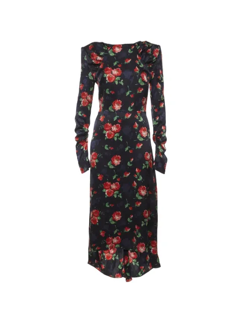 Magda Butrym floral-print jacquard midi dress Black 1315002
