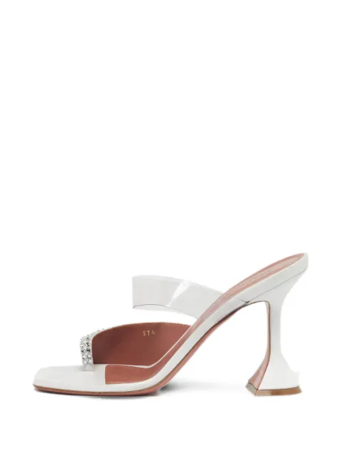 Amina Muaddi Paloma crystal-embellished sandals White 1289450