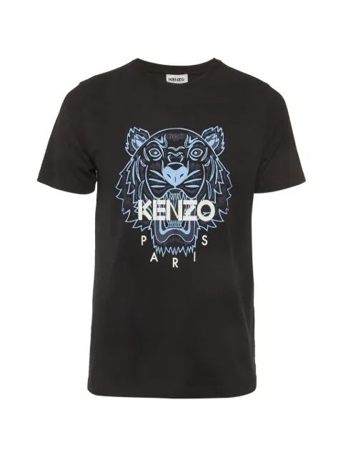 Kenzo Pre-Owned Tiger-print T-shirt Black 1302228