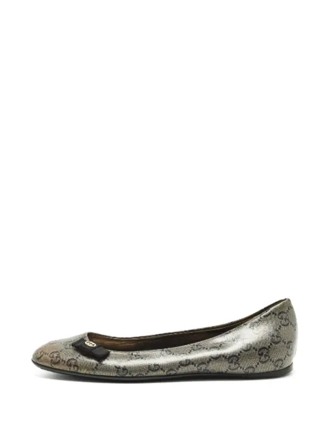 Gucci Pre-Owned GG monogram ballet flats Gold 1299702