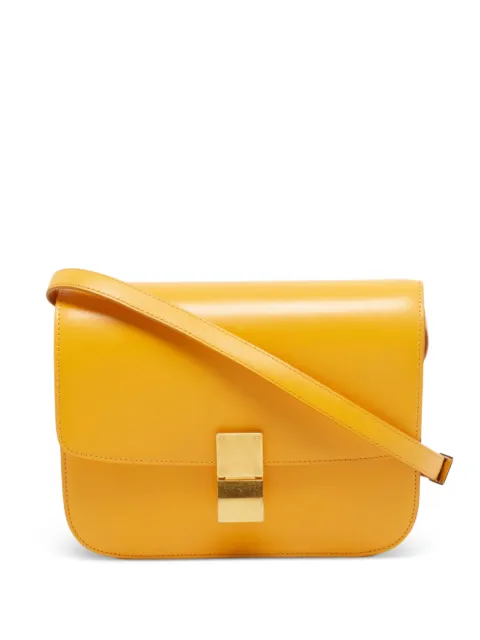Celine Pre-Owned 2018 medium Classic Box shoulder bag Yellow 1336888