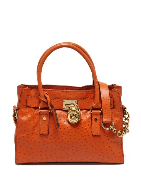 Michael Kors Vintage Hamilton ostrich-effect tote bag Orange 1265125