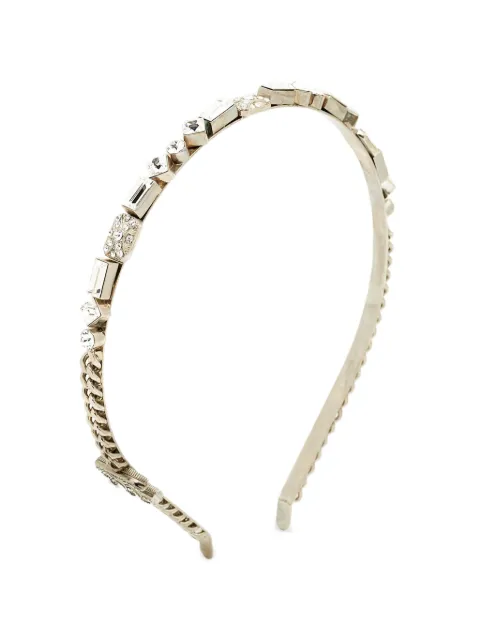 Dolce & Gabbana Pre-Owned crystal-embellished headband Silver 1266956