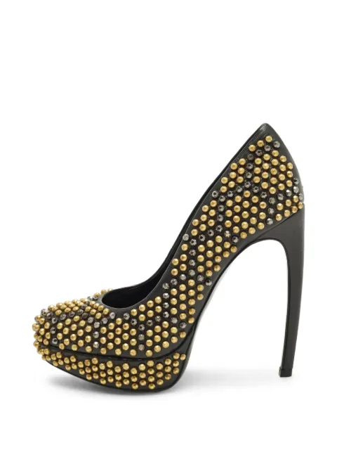 Alexander McQueen Pre-Owned Hexagon platform pumps Black 1332384