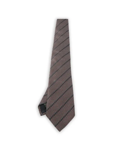 Ermenegildo Zegna Vintage stripe-pattern silk tie Grey 1302821