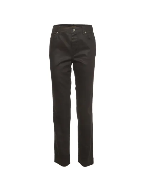 Louis Vuitton Pre-Owned belt-loop skinny jeans Black 1307522