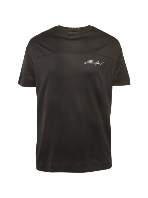 Emporio Armani Pre-Owned logo-print T-shirt Black 1305797