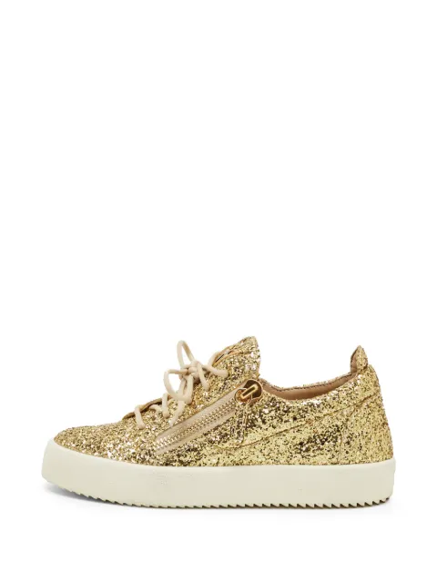 Giuseppe Zanotti Vintage glitter side-zip sneakers Gold 1309802