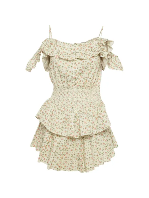 424 floral-print tiered dress Neutrals 1300731