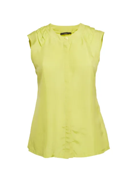 Weekend Max Mara pleated-details sleeveless blouse Green 1304543