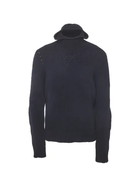 Bottega Veneta Pre-Owned knitted hoodie Blue 1338631