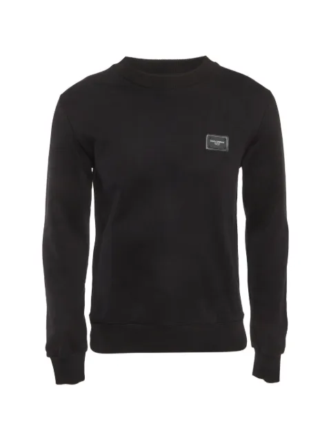 Dolce & Gabbana Pre-Owned logo-plaque sweatshirt Black 1317962