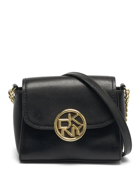 DKNY Vintage logo-flap crossbody bag Black 1262413