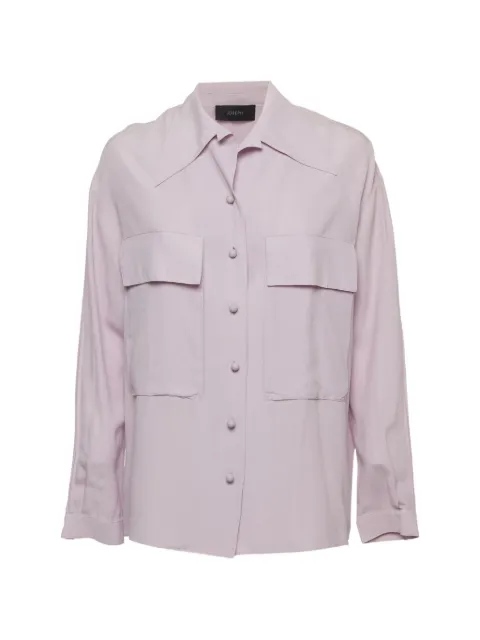 JOSEPH patch-pocket silk shirt Purple 1339720
