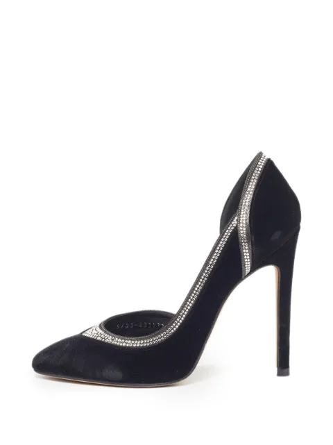 Gina crystal-embellished D'Orsay pumps Black 1312685