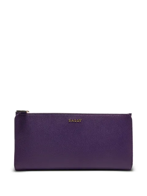 Bally leather continental wallet Purple 1325042