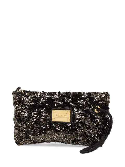 Louis Vuitton Pre-Owned 2010 Pochette Rococo sequin-embellished clutch bag Black 1336346
