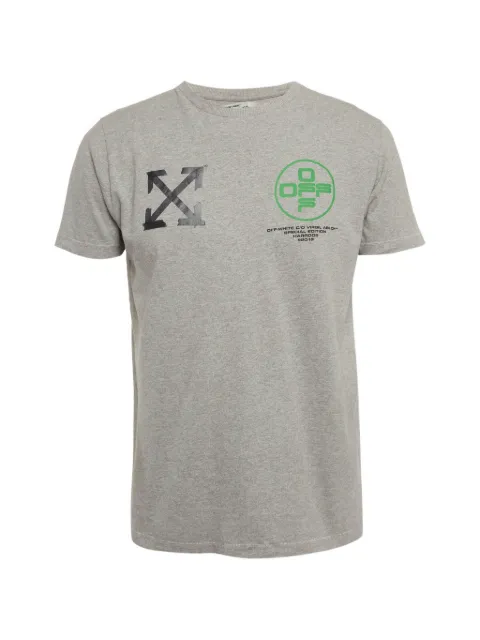 Off-White Pre-Owned logo-print short-sleeve T-shirt Grey 1285807
