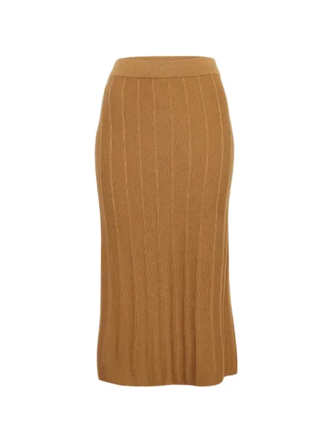 Max Mara midi Leisure ribbed-knit skirt Neutrals 1308790