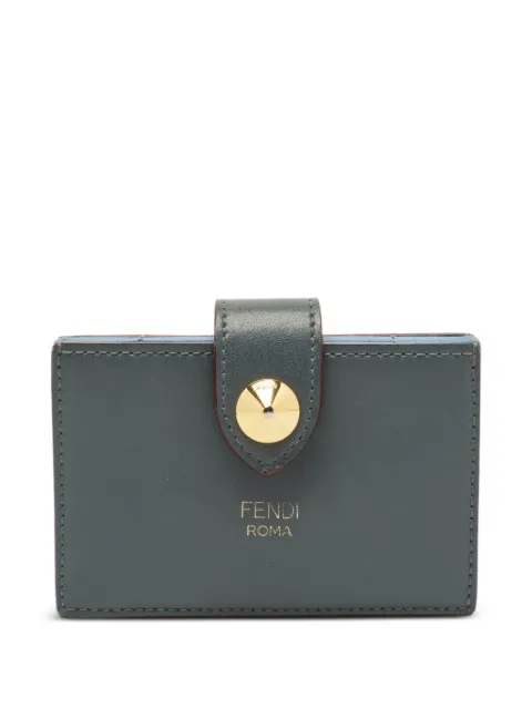 Fendi Pre-Owned 2018 stud card holder Grey 1290439