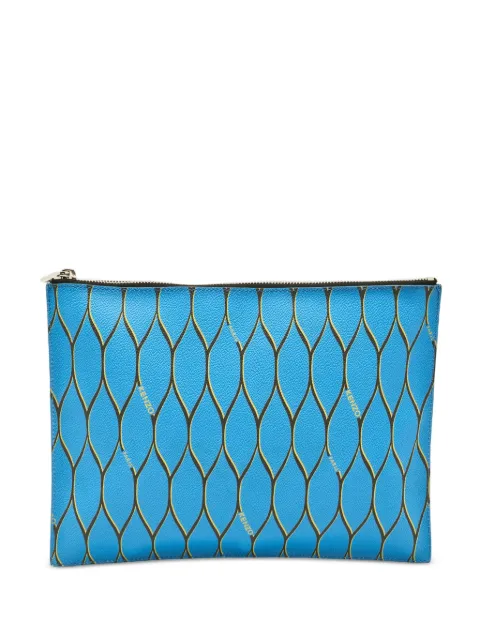 Kenzo Pre-Owned graphic-print clutch bag Blue 1296334