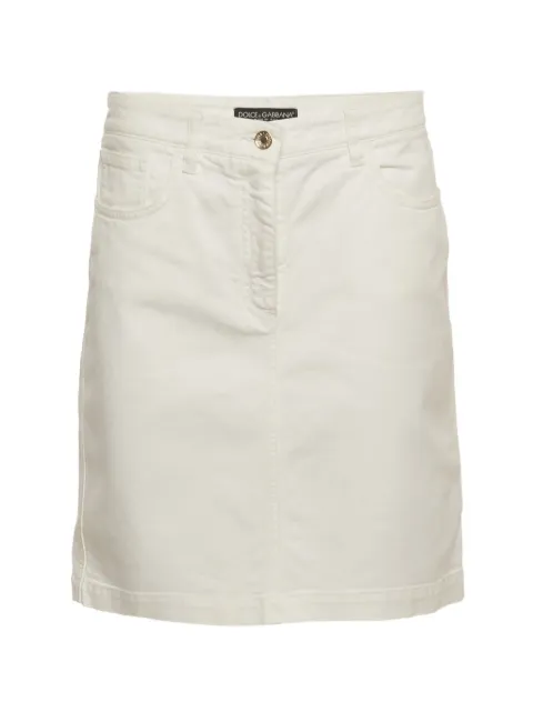 Dolce & Gabbana Pre-Owned denim mini skirt White 1324898