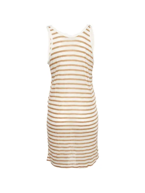 424 striped sleeveless mini dress White 1361374