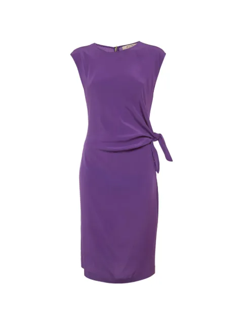 Etro Pre-Owned draped tie-fastening midi dress Purple 1312542