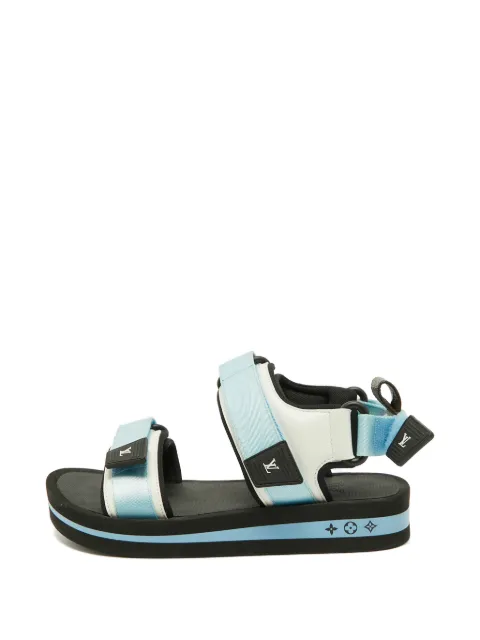 Louis Vuitton Pre-Owned Arcade touch-strap flat sandals Blue 1347929