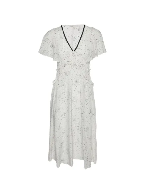 Maje ruffled midi dress White 1334885