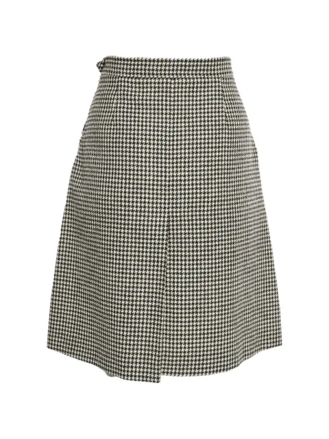 Gucci Pre-Owned houndstooth pleated mini skirt Black 1340351
