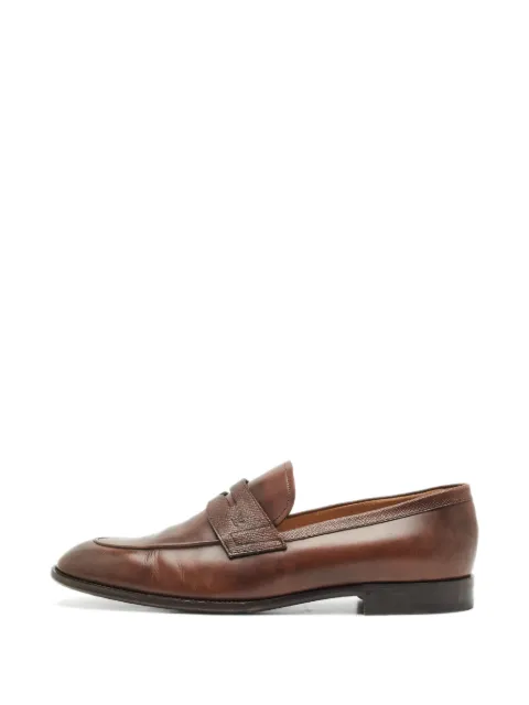 Louis Vuitton Pre-Owned ombre-effect leather penny loafers Brown 1340602
