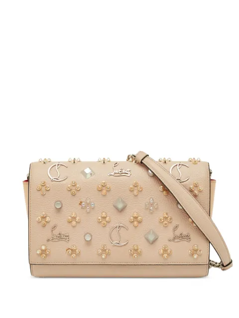 Christian Louboutin Pre-Owned Paloma embellished clutch bag Neutrals 1272357